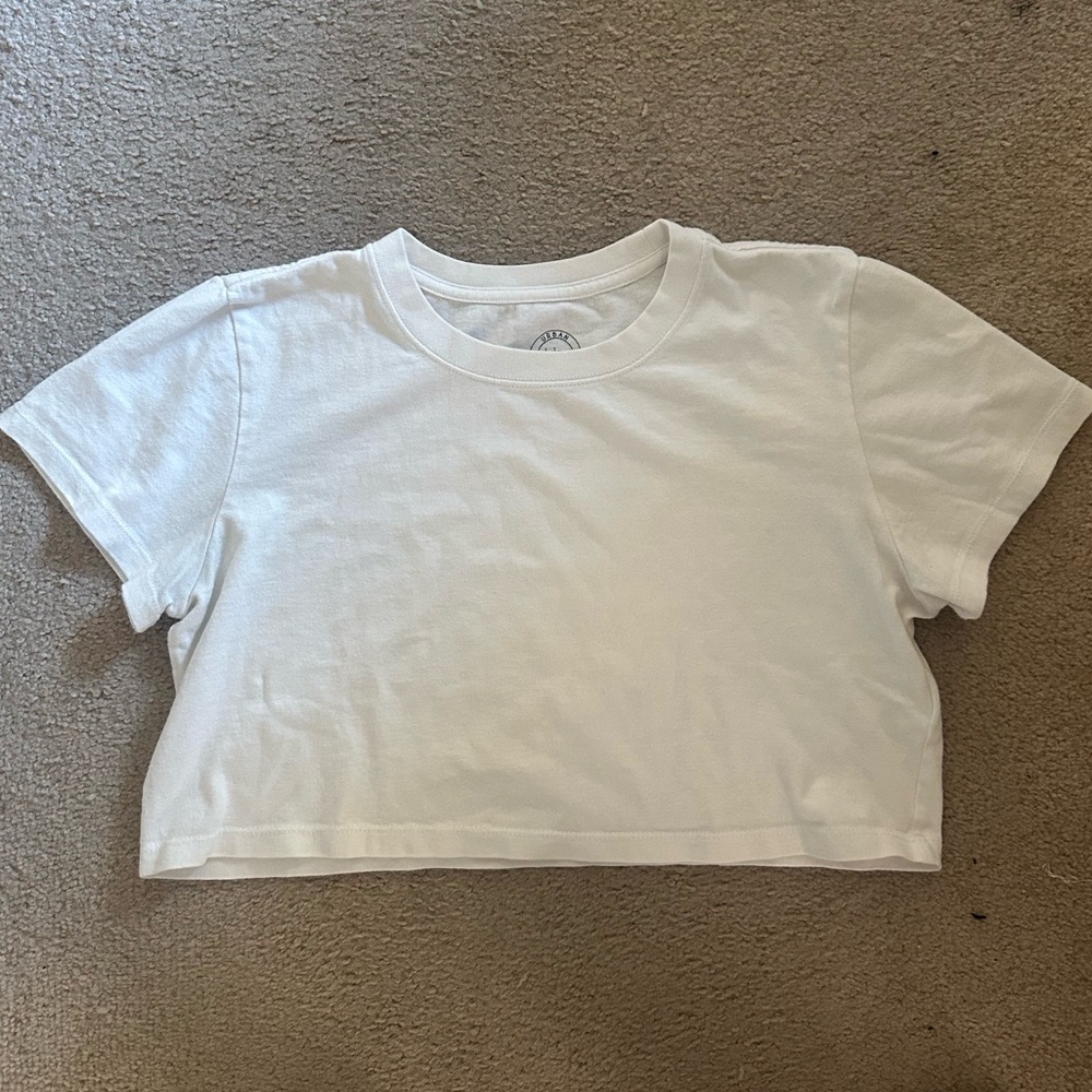 Urban Outfitters white cropped tee
